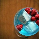 Gin blue con fresas